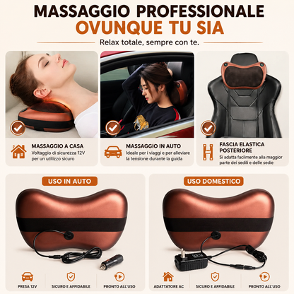 Massagy™ – Cuscino Massaggiante per Collo e Schiena